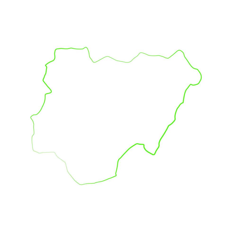 Nigeria map on white background vector