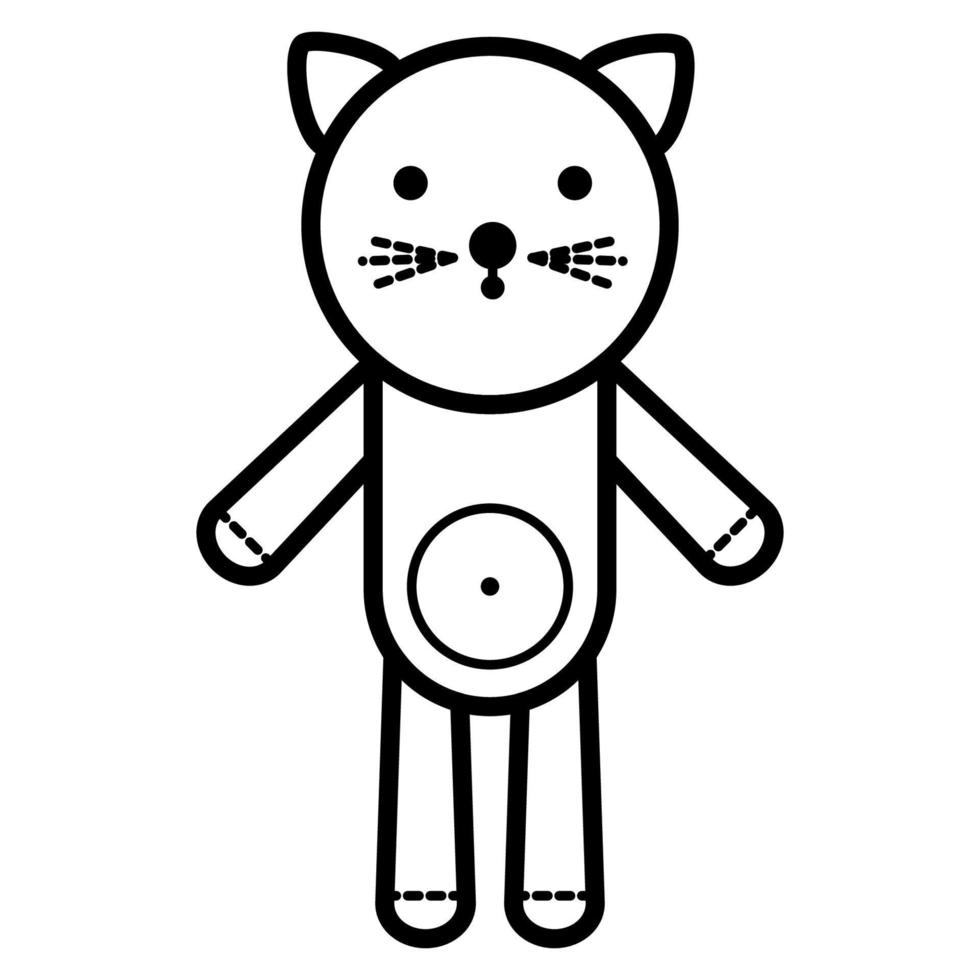 Cat. Baby icon on a white background, line vector design.