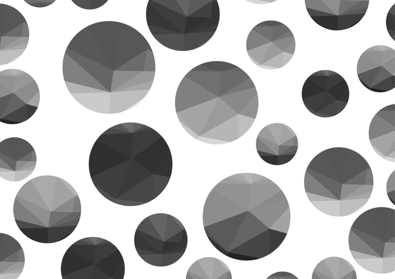 Abstract monochrome triangle circles on a light background. vector