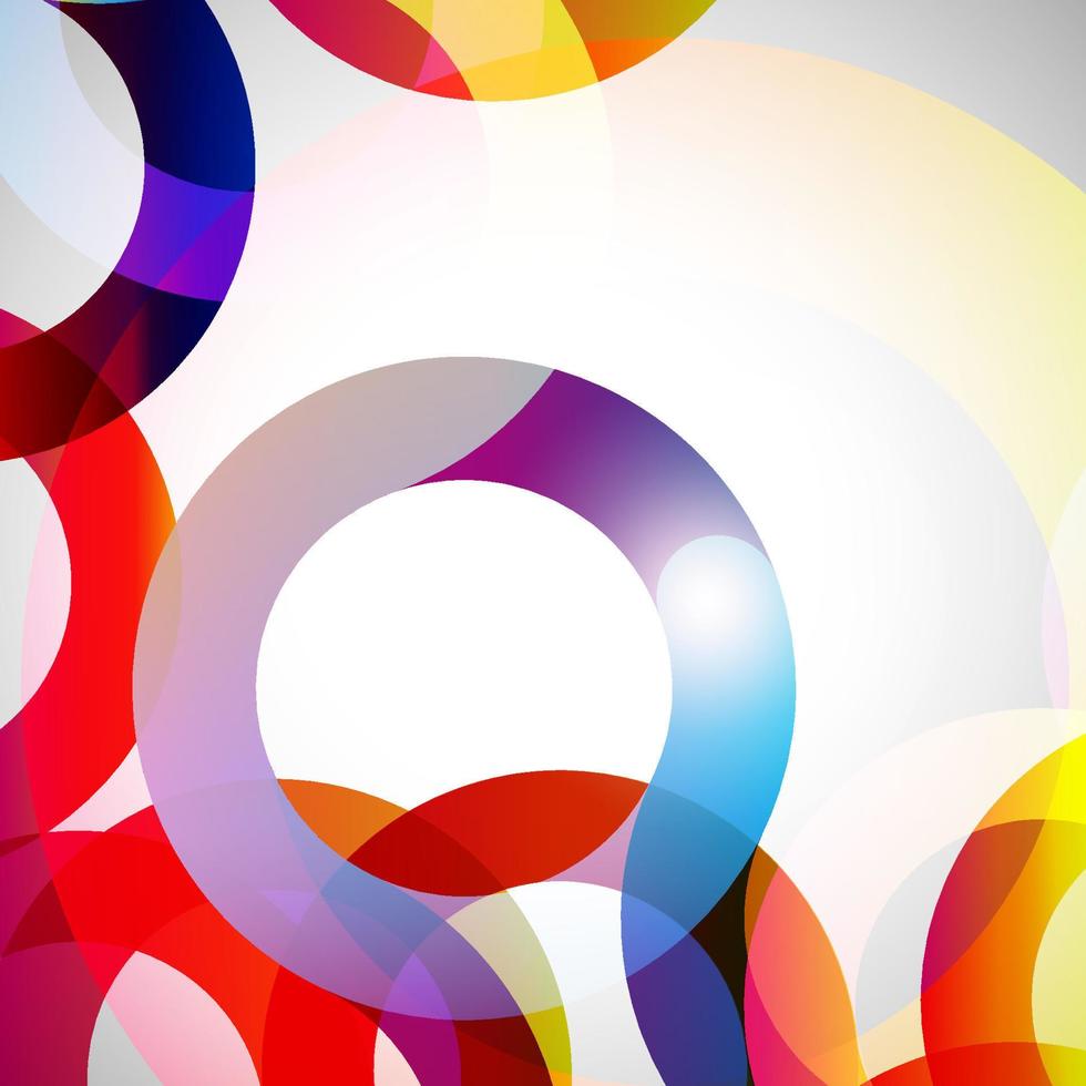 Rainbow loops, vector abstract background, design shape.