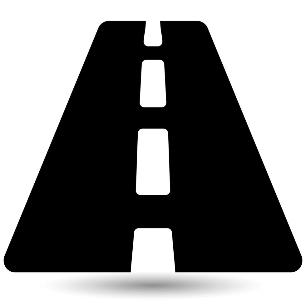 icono de vector de carretera recta aislado en un fondo blanco.