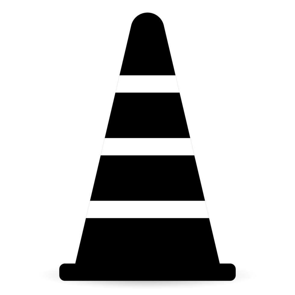 Traffic cone icon isolated on a white background. vector