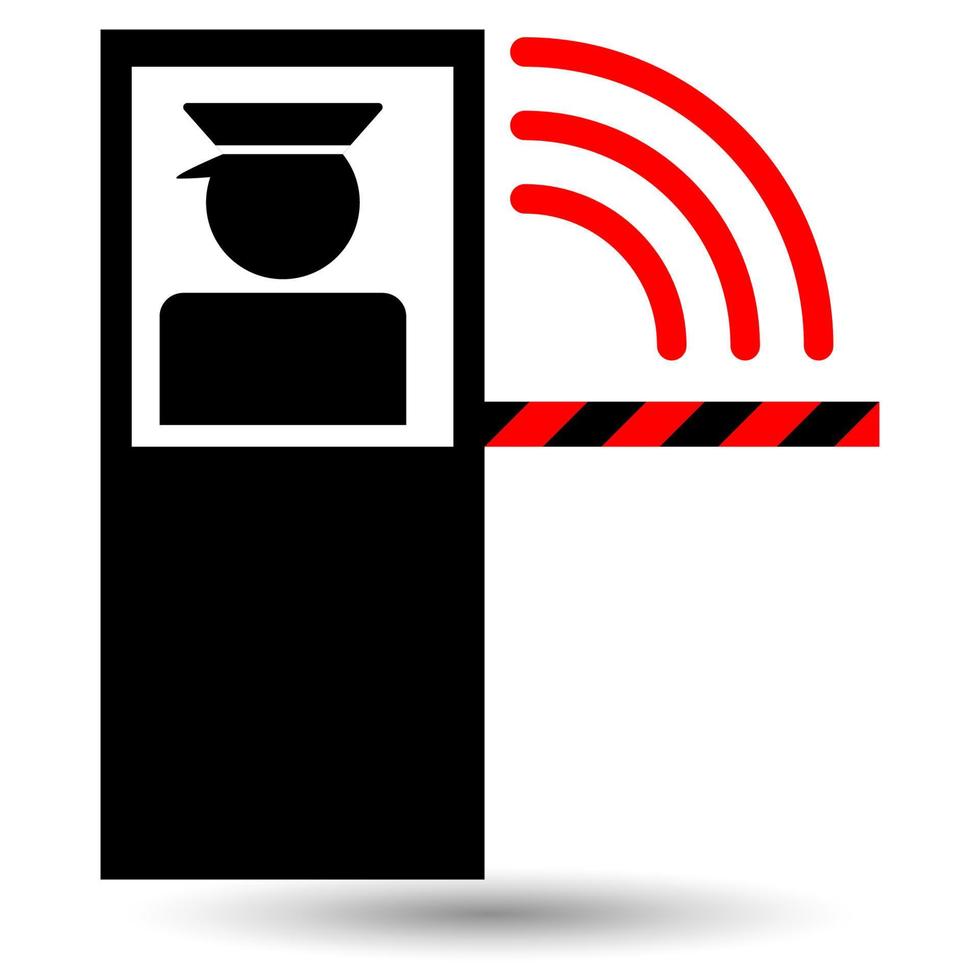 Tollbooth icon isolated on a white background. vector
