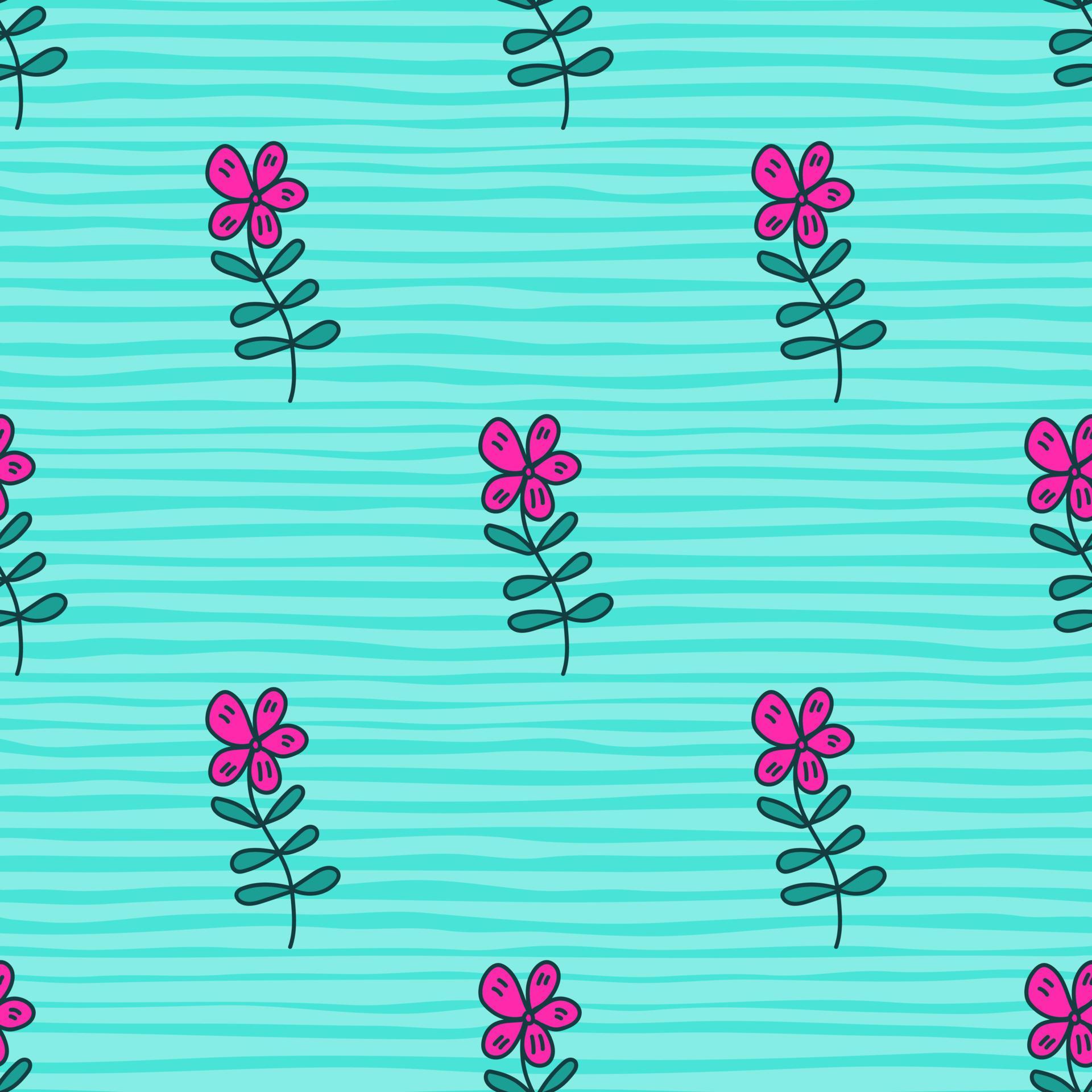 Simple outline flower seamless pattern. Floral wallpaper. 8469048