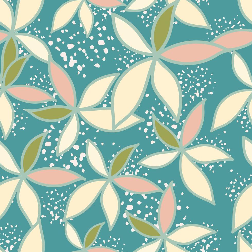 patrón transparente de follaje simple. fondo de pantalla de hojas de garabato. fondo de elementos botánicos. vector