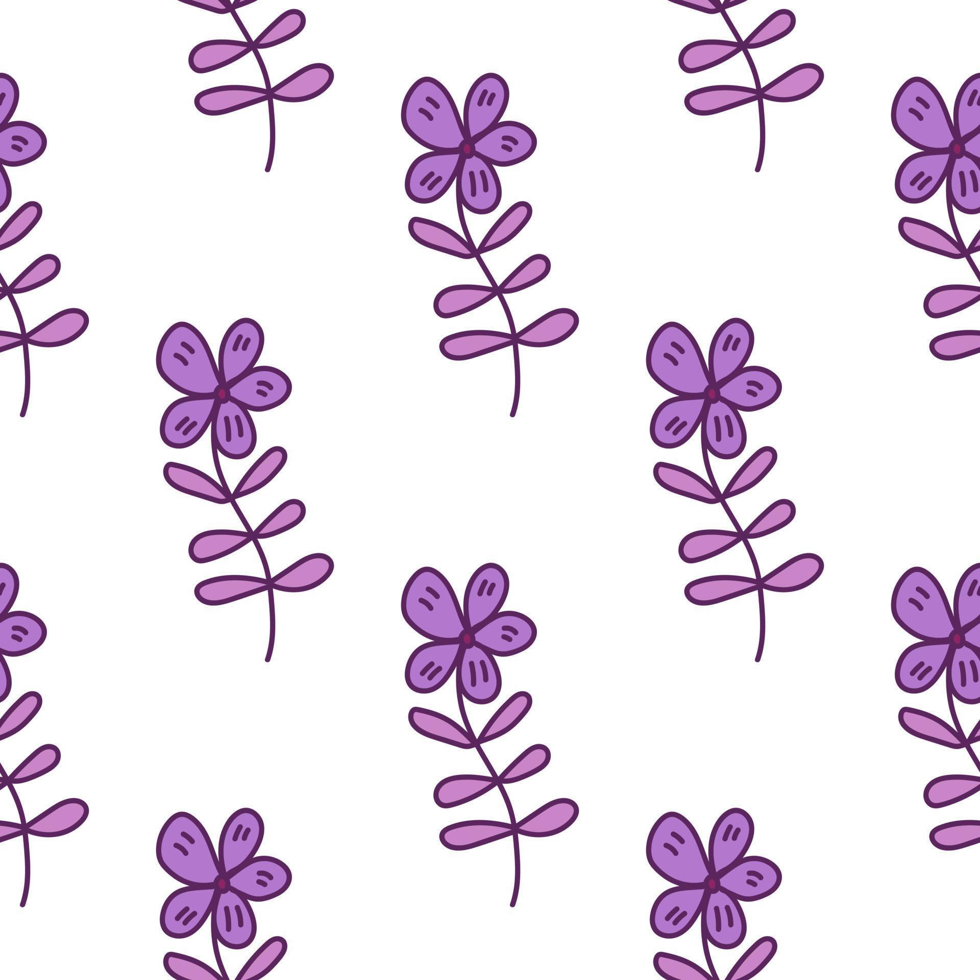 Simple outline flower seamless pattern. Floral wallpaper. 8469186