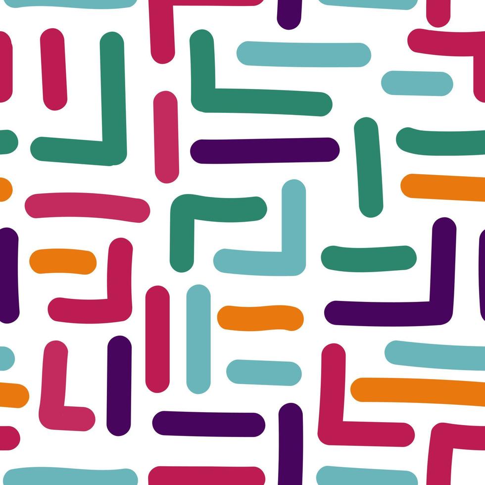Abstract maze geometric seamless pattern. Finny labyrinth background. Hand drawn lines wallpaper vector