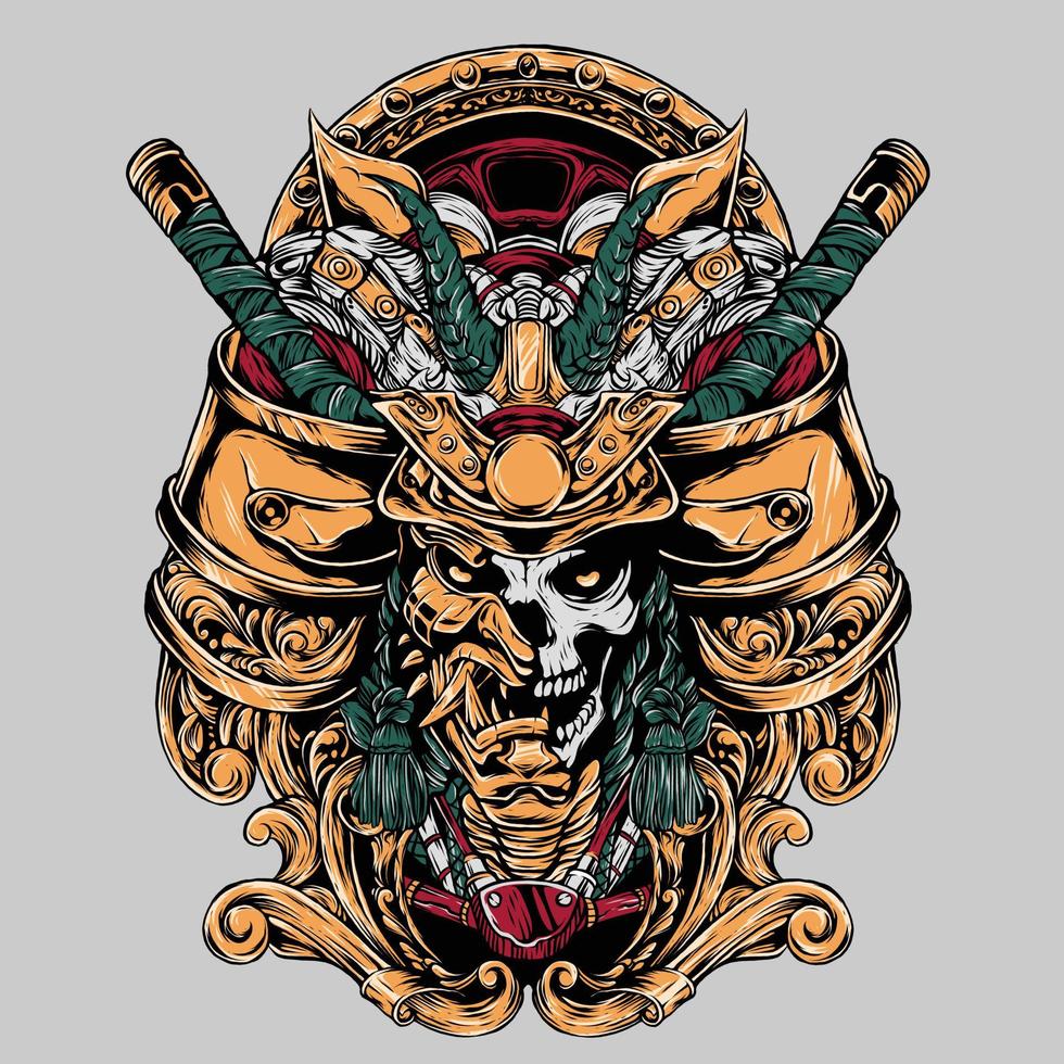 JAPANESE MASK ILLUSTRATION vector