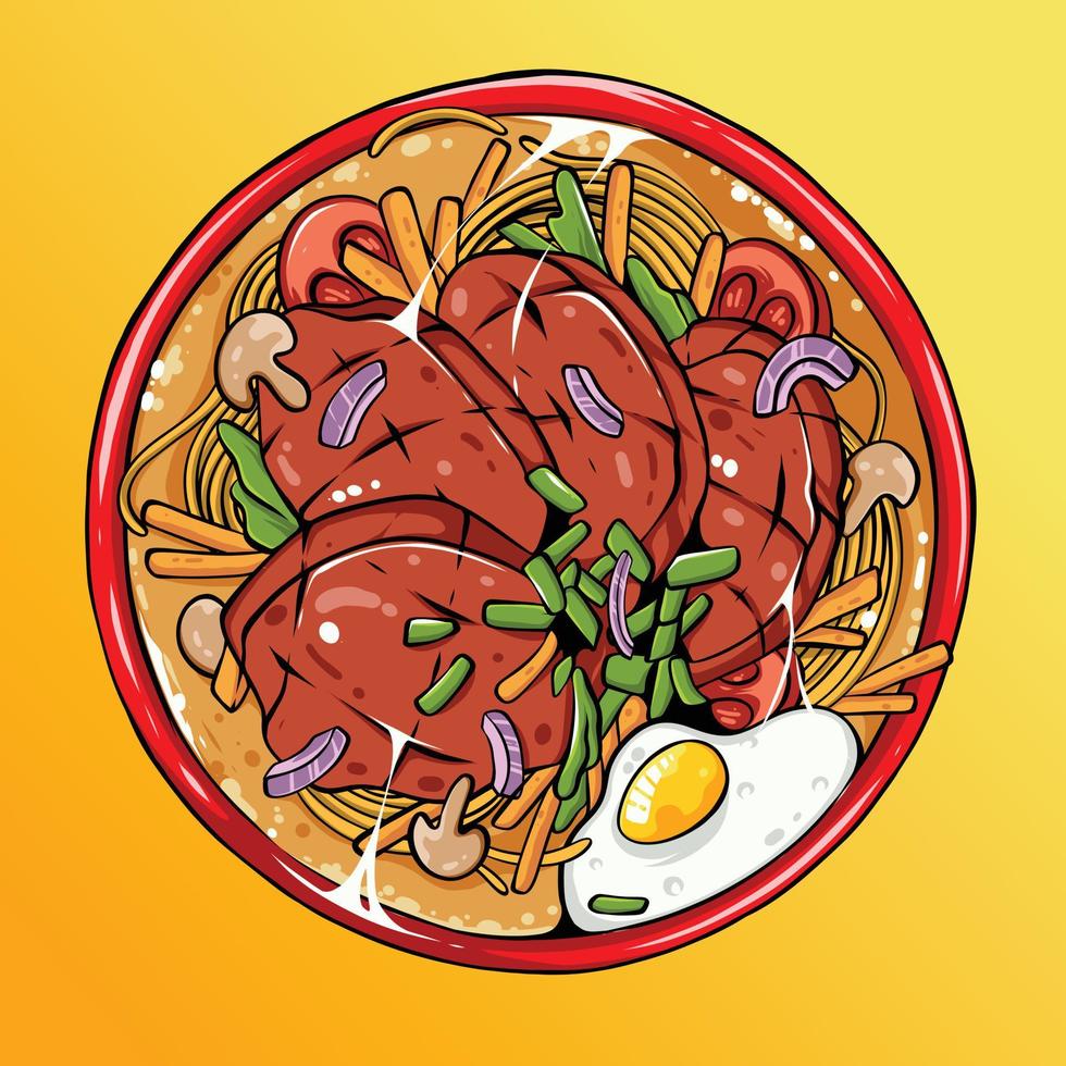 Delicious Noodle Illustration vector