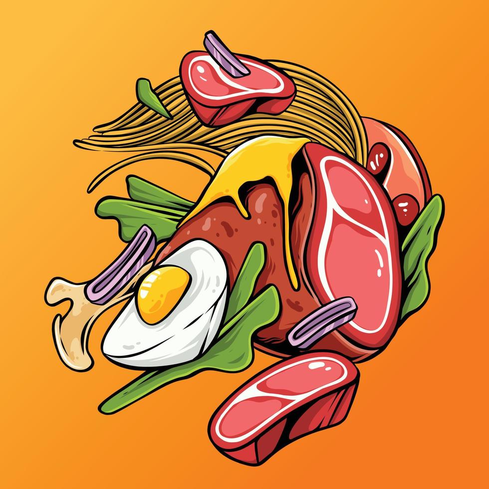 Japanese Food Illustration vector