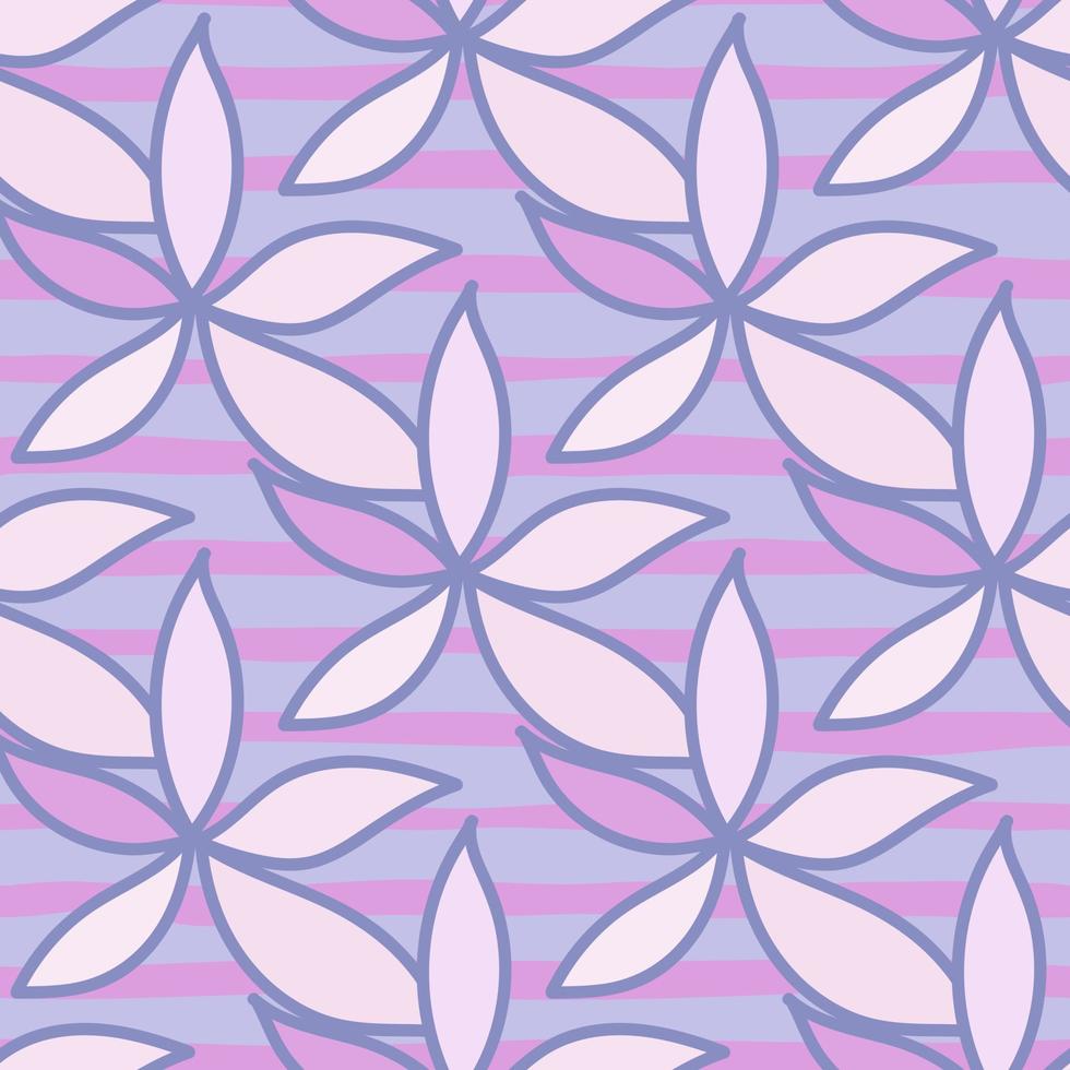 Simple foliage seamless pattern. Doodle leaves wallpaper. Botanical elements background. vector