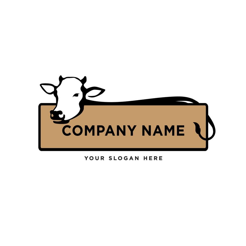 Cow Logo Vector Illustration Template Logo Company