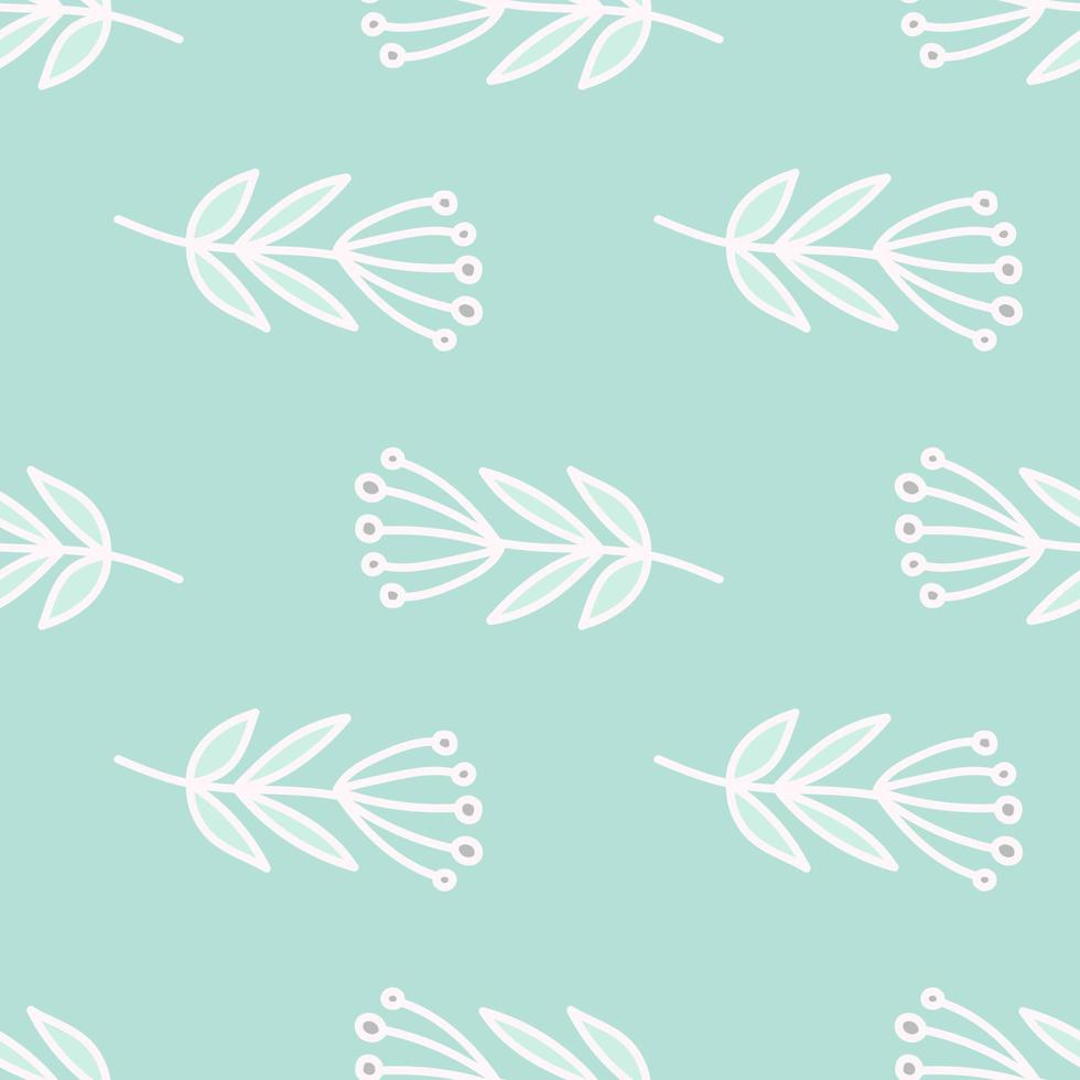 Simple forest berry seamless pattern. Hand drawn cute floral wallpaper. vector
