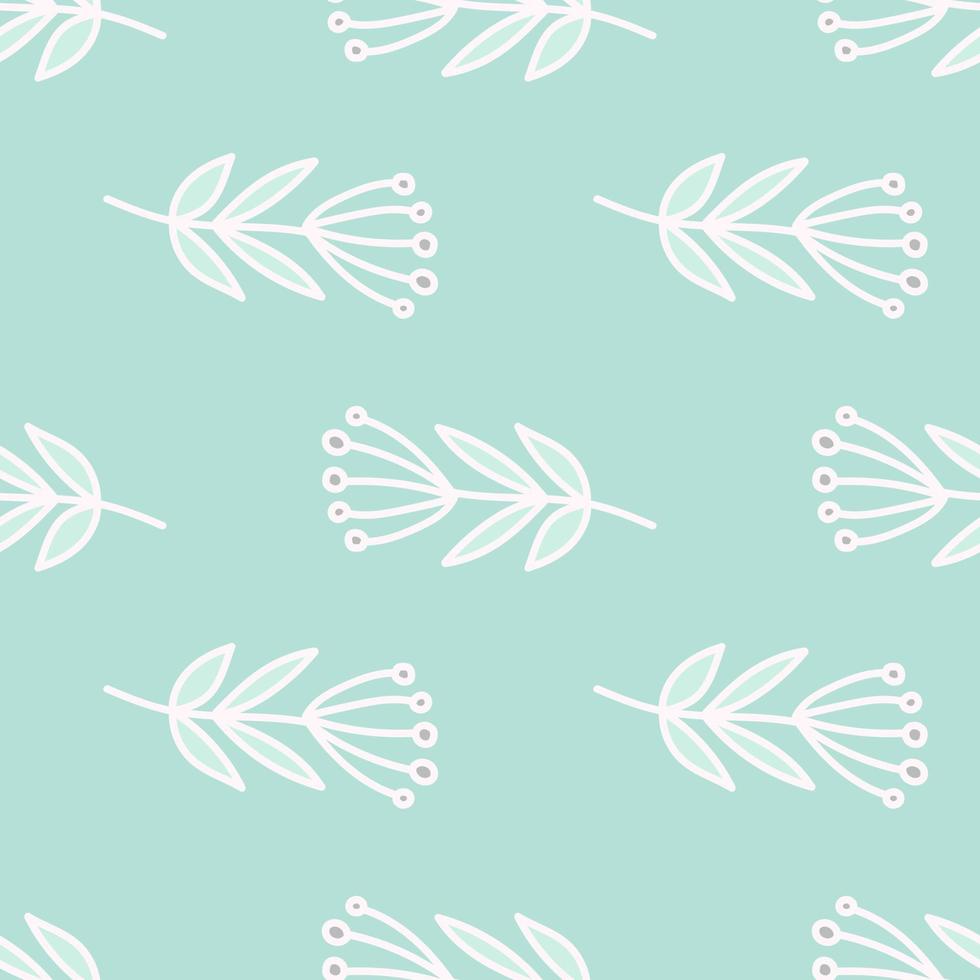 Simple forest berry seamless pattern. Hand drawn cute floral wallpaper. vector