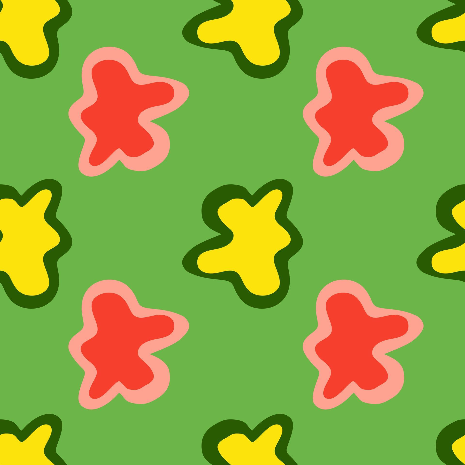 Abstract contemporary primitive figures seamless pattern. Fun doodle