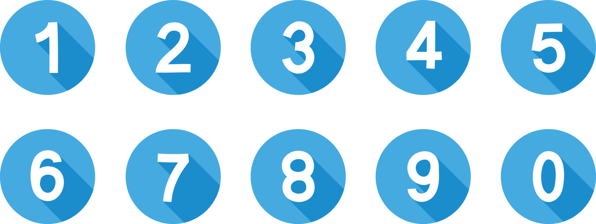 Numbers icon set on white background. 8469437 Vector Art at Vecteezy