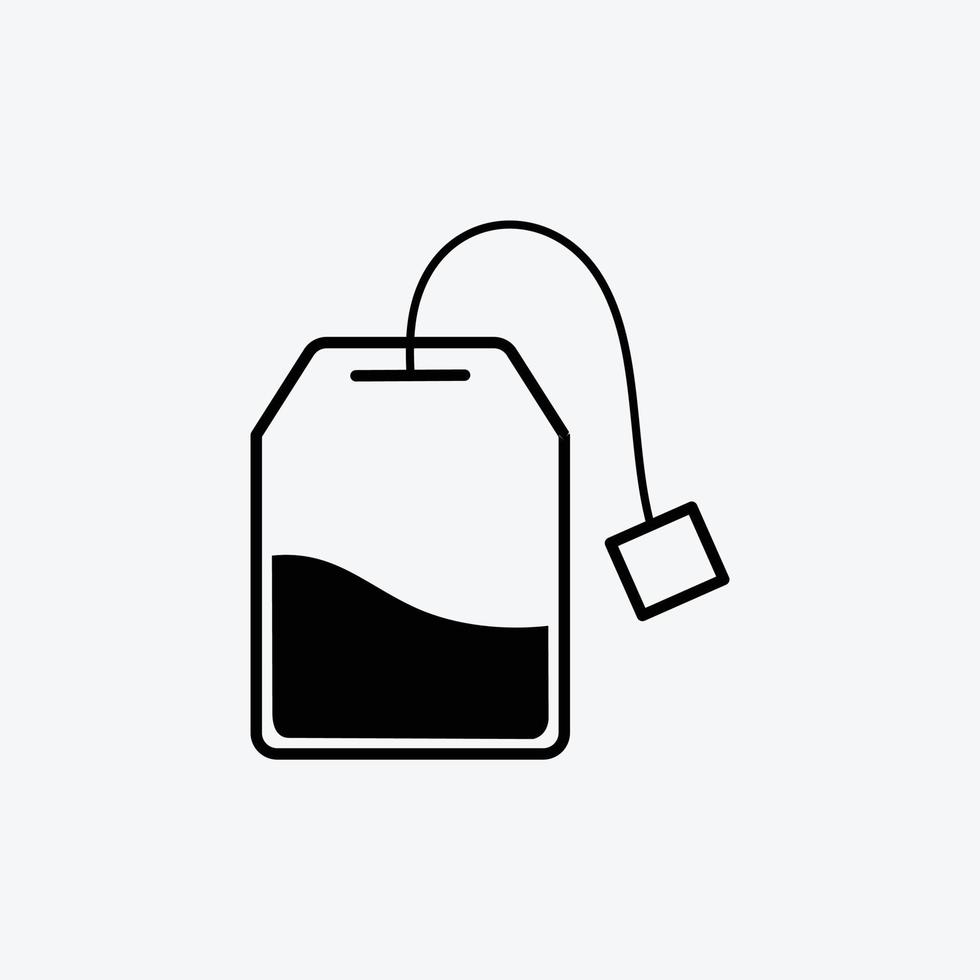 Tea bag icon on white background. 8469445 Vector Art at Vecteezy