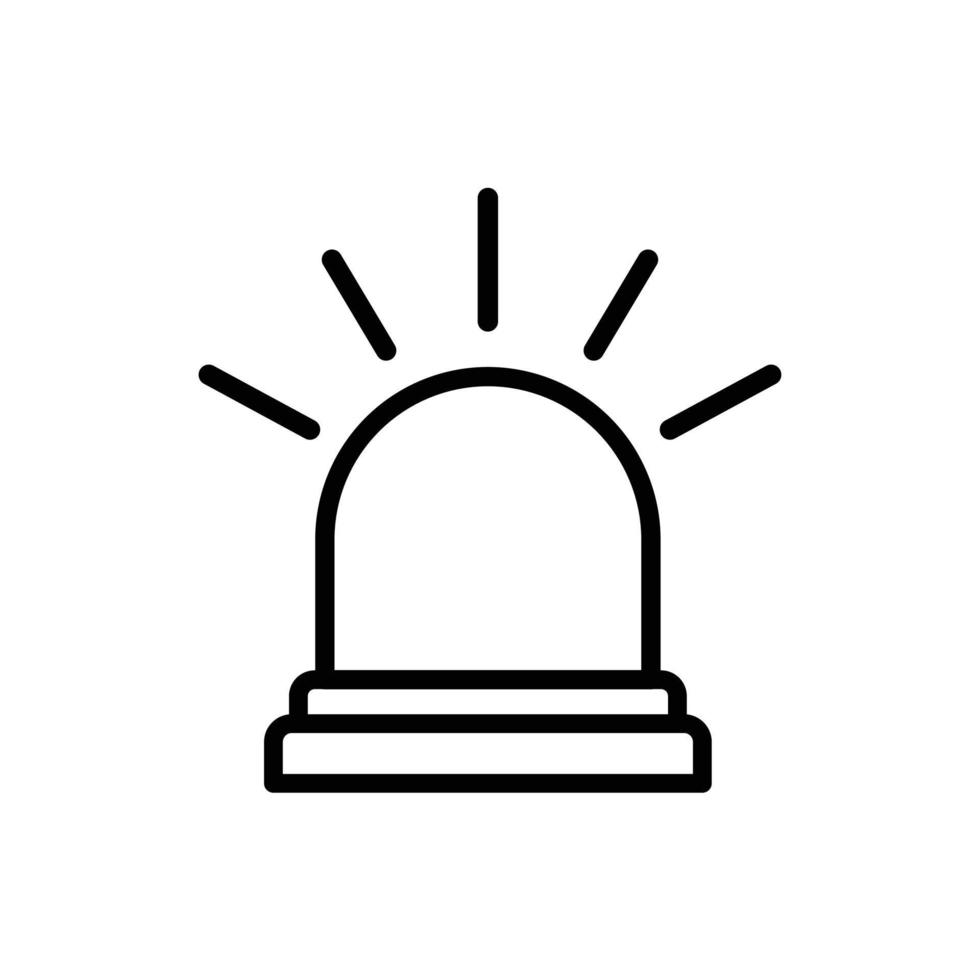 Emergency siren icon on white background. vector