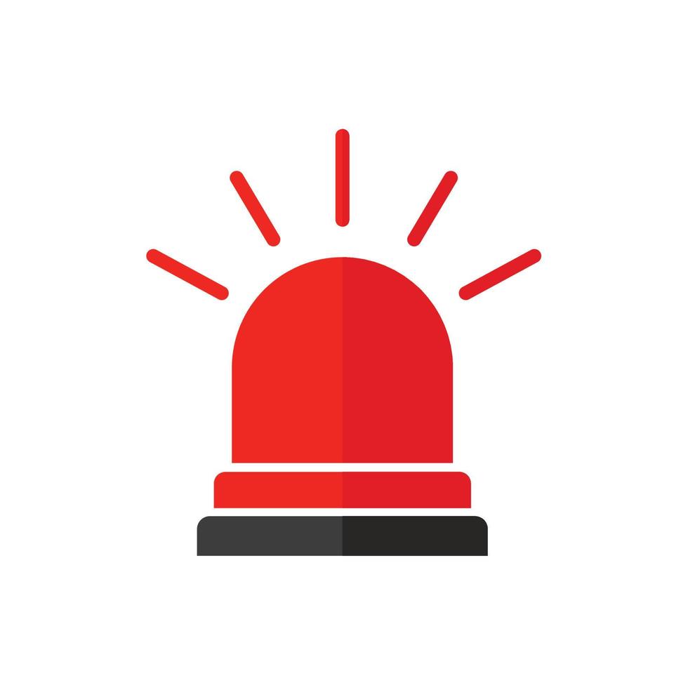 Emergency siren icon on white background. vector