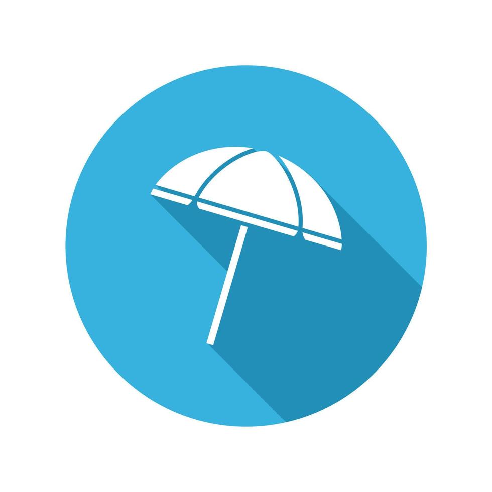 Beach umbrella icon on white background. vector