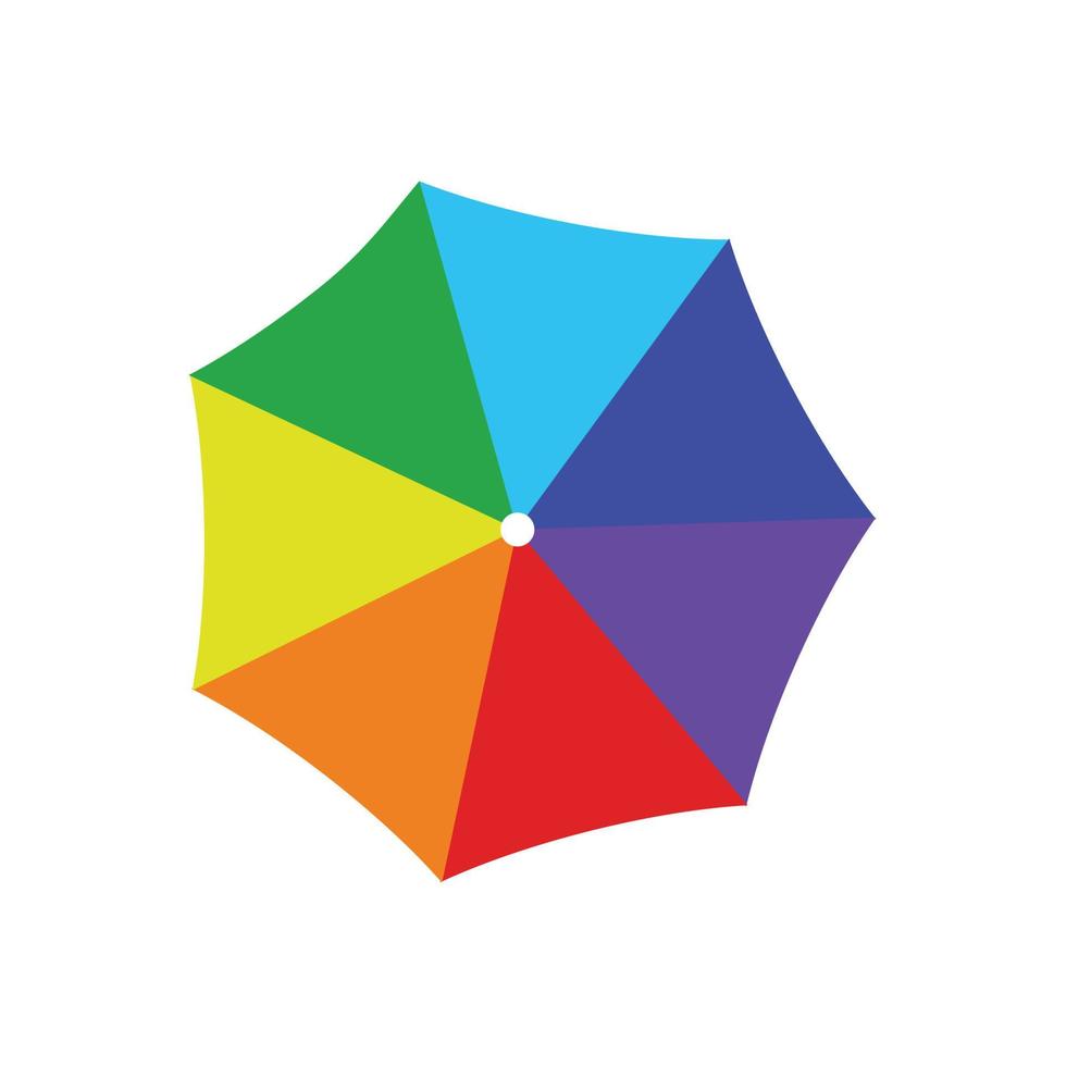 Beach umbrella icon on white background. vector