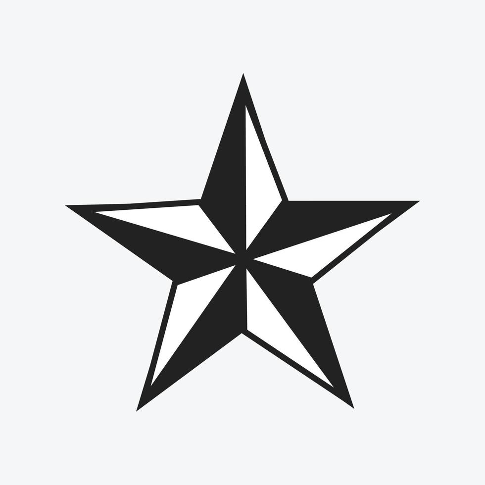 icono de estrella sobre fondo blanco. vector