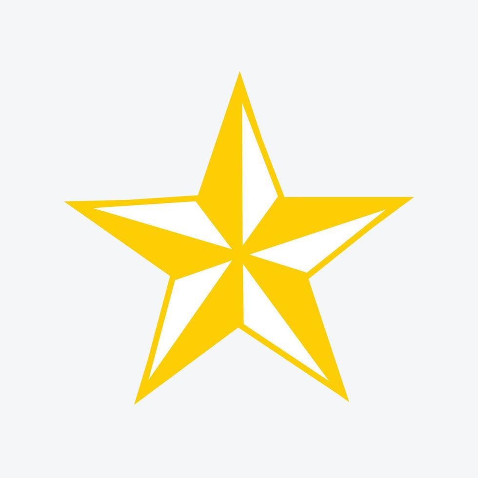Star icon on white background. vector