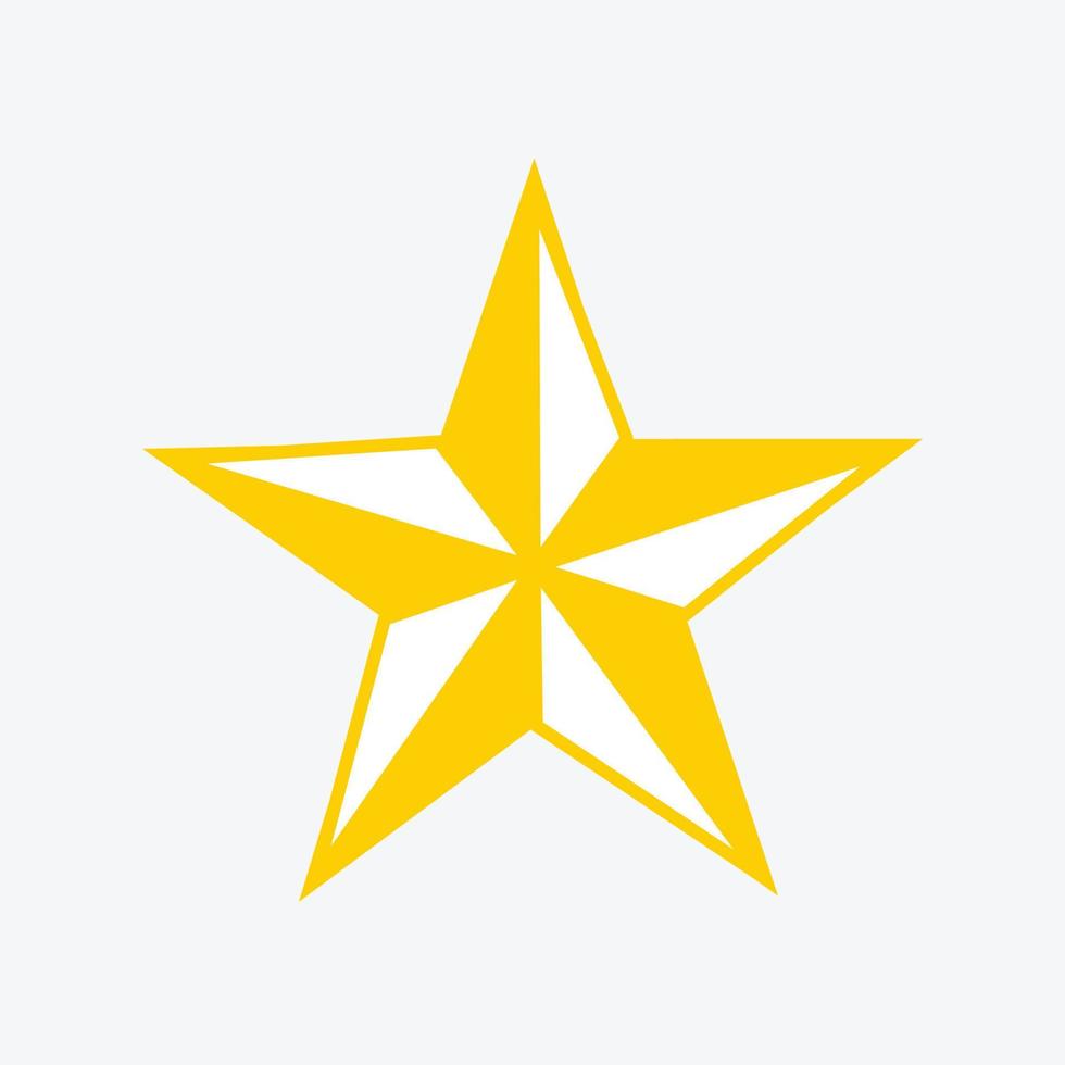 icono de estrella sobre fondo blanco. vector