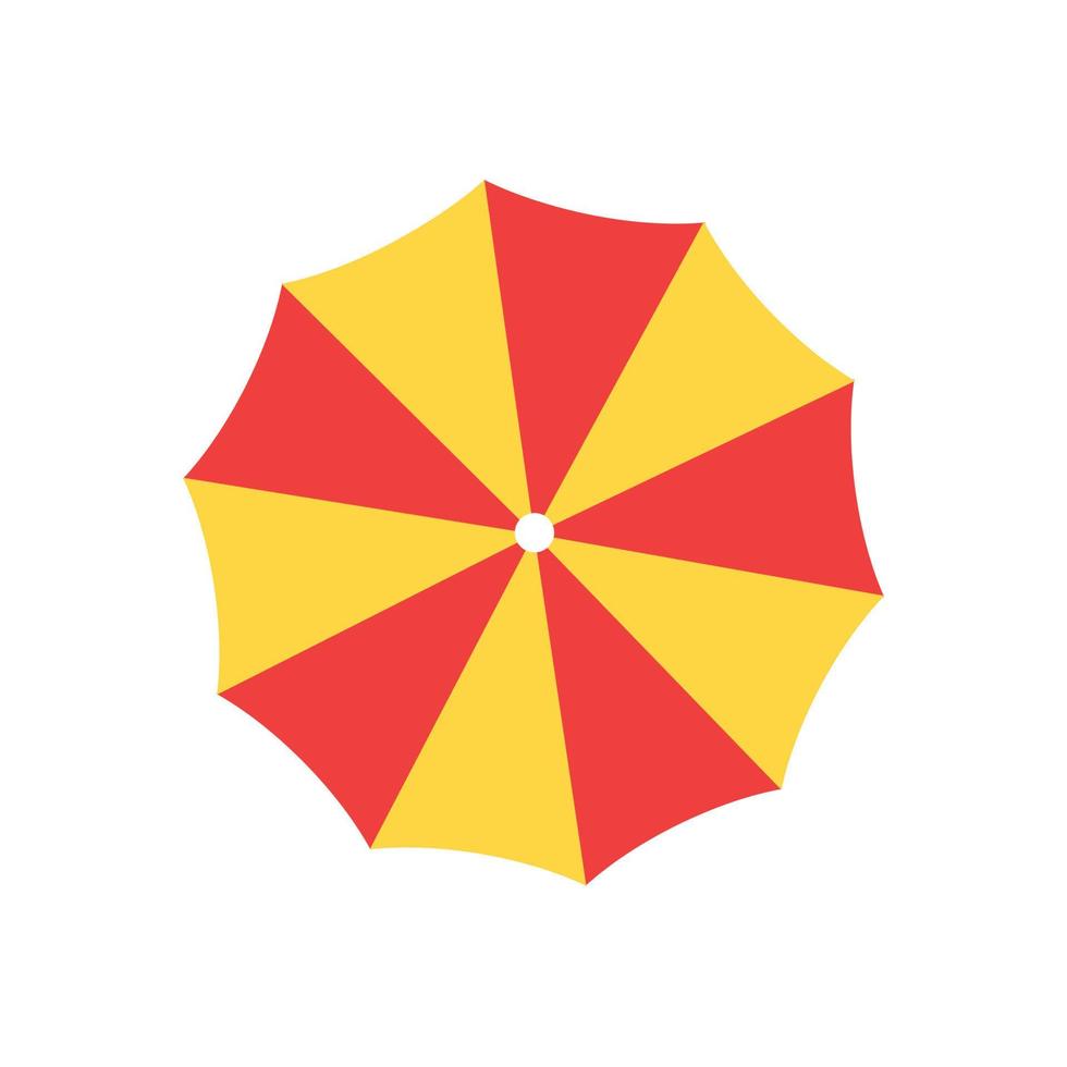 Beach umbrella icon on white background. vector