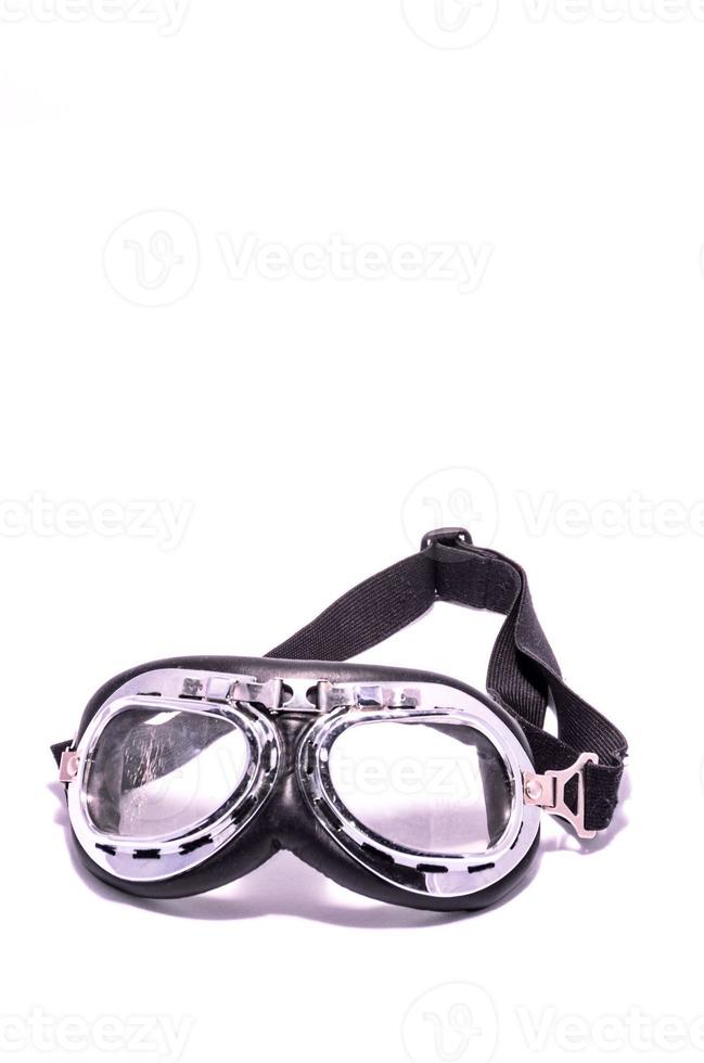 Black Retro Vintage Leather Goggles photo