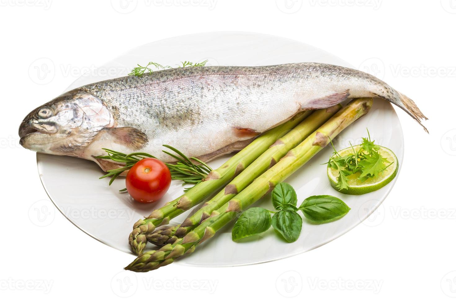 Fresh raw rainbow trout photo