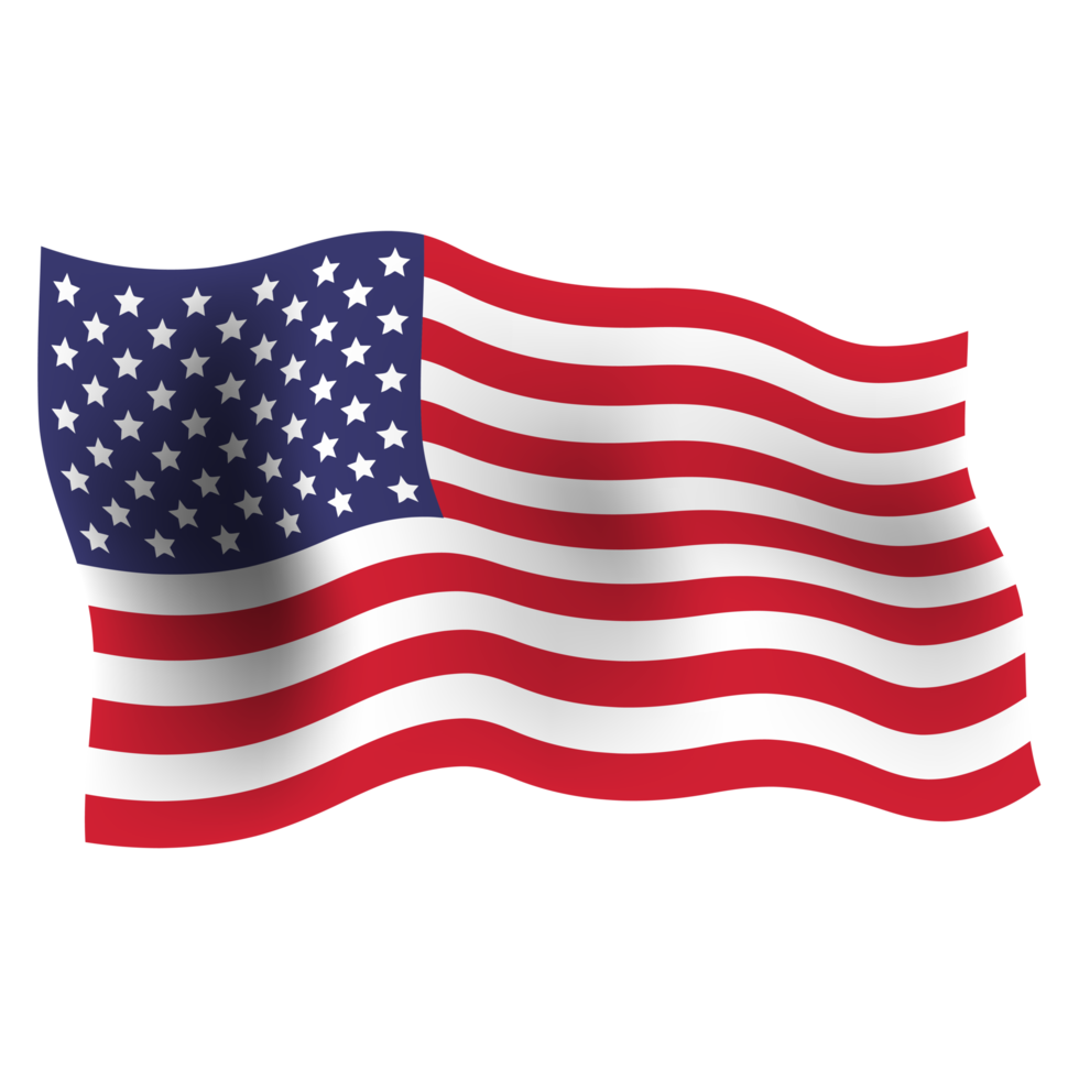 clipart de bandeira ondulada americana png