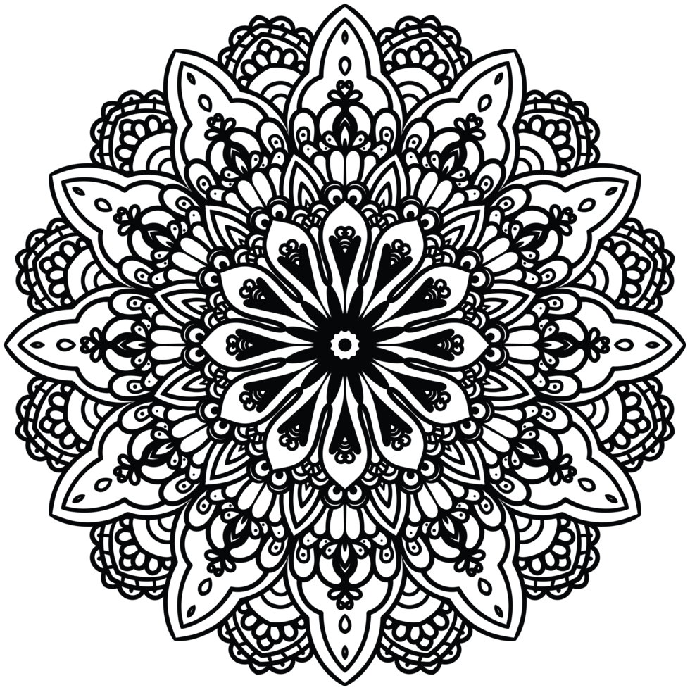 padrão de mandala com fundo transparente png