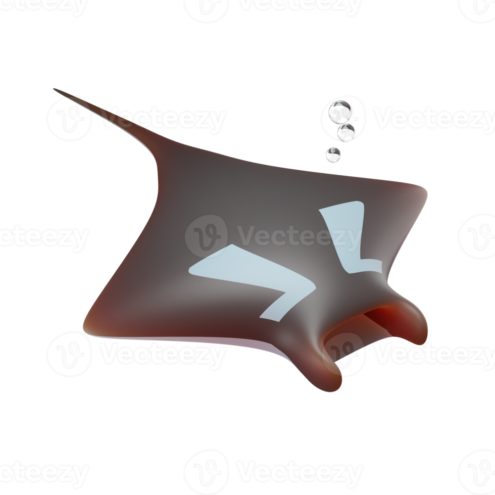 Manta Ray 3D Render Illustration png