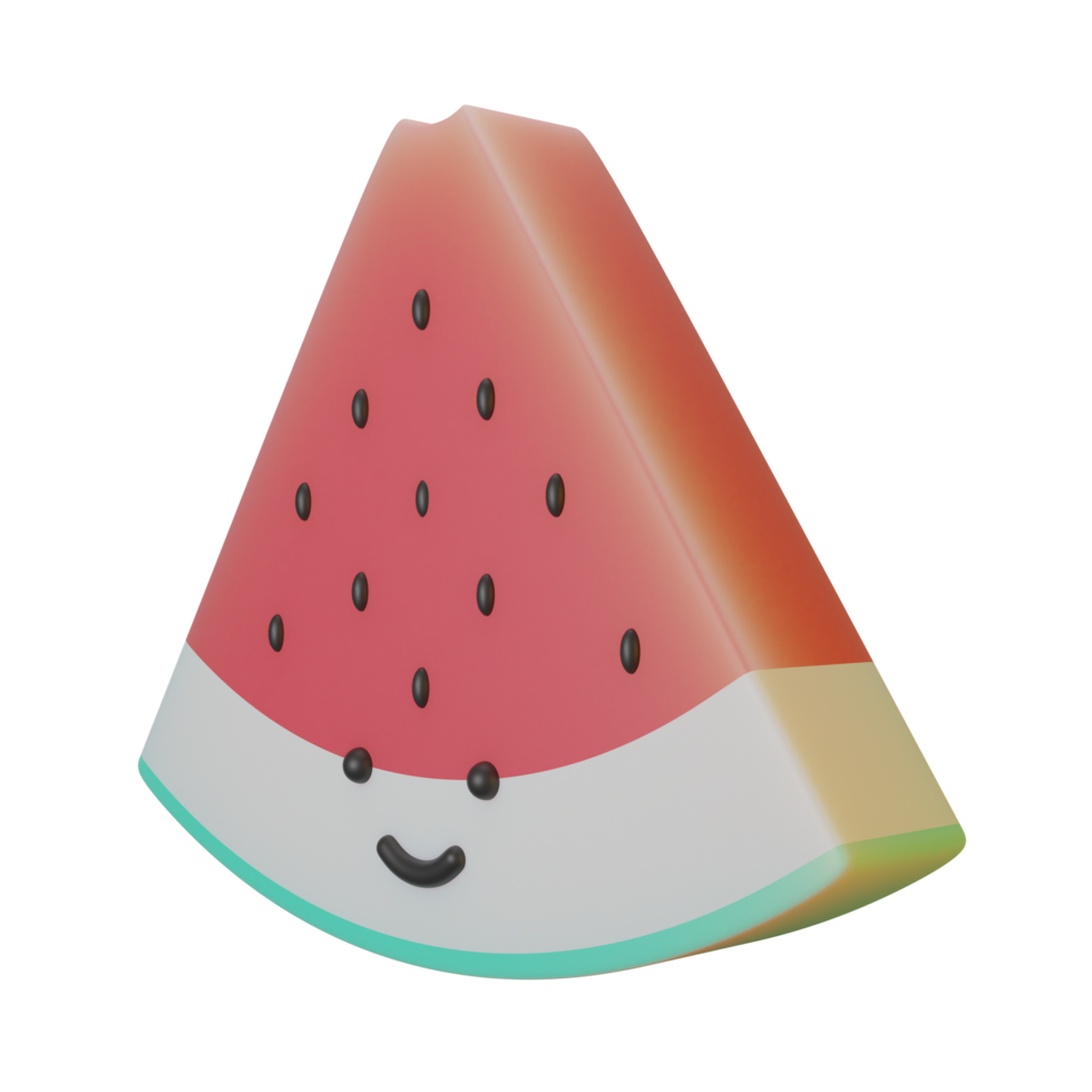 Summer Watermelon 3D Render Illustration png