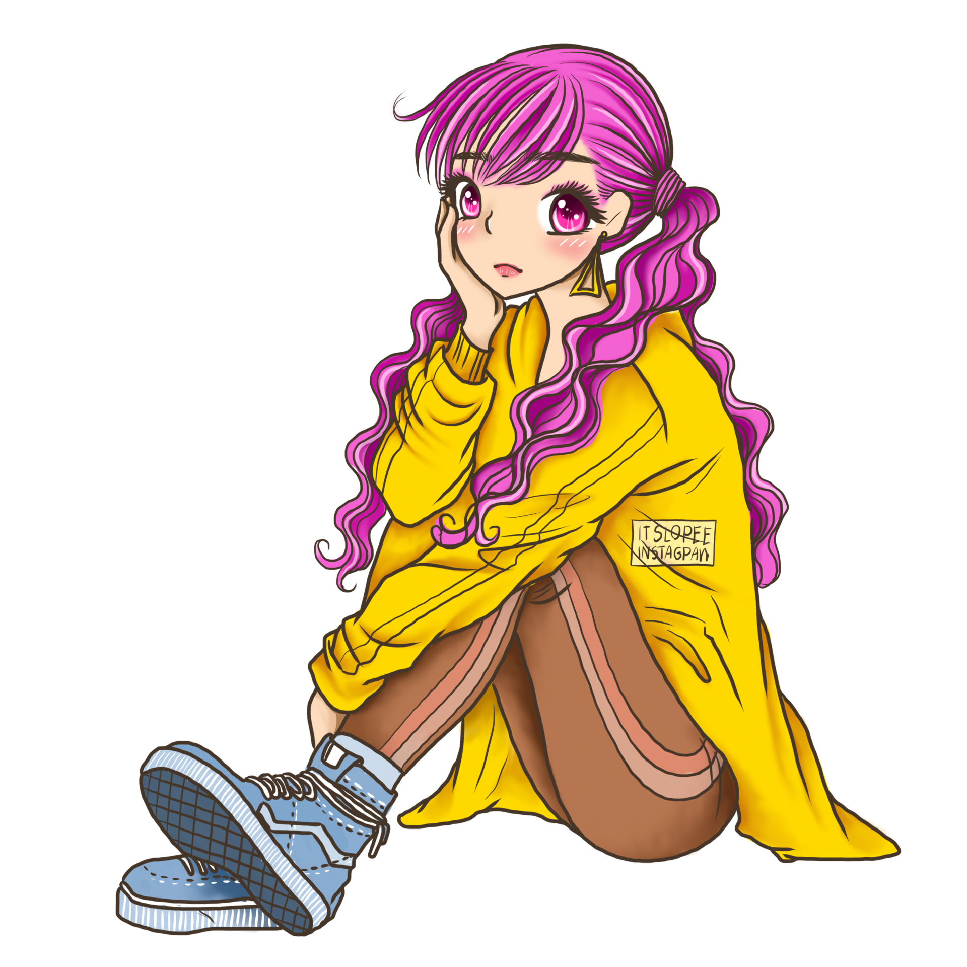 girl Anime Cute Character Cartoon Emotion Illustration ClipArt Drawing  Kawai Manga Design Art 8470175 PNG