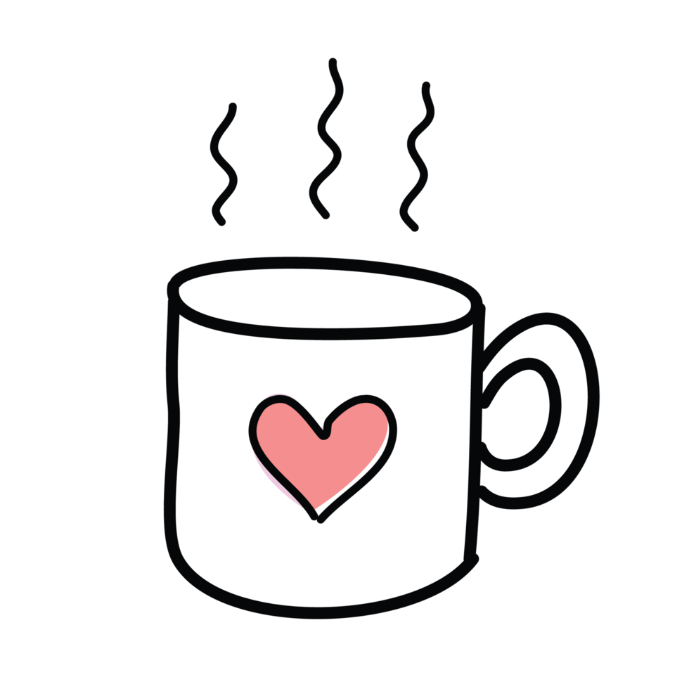 tazza da caffè anime simpatico personaggio cartone animato modello emozione illustrazione clipart disegno kawaii manga design idea art png