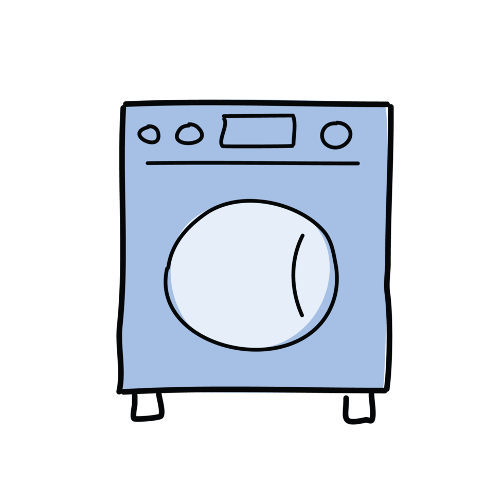 washing machine Anime Cute Character Cartoon Model Emotion Illustration ClipArt Drawing Kawaii Manga Design Idea Art png