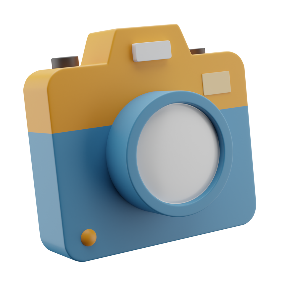 icona dell'illustrazione della fotocamera 3d trasparente png