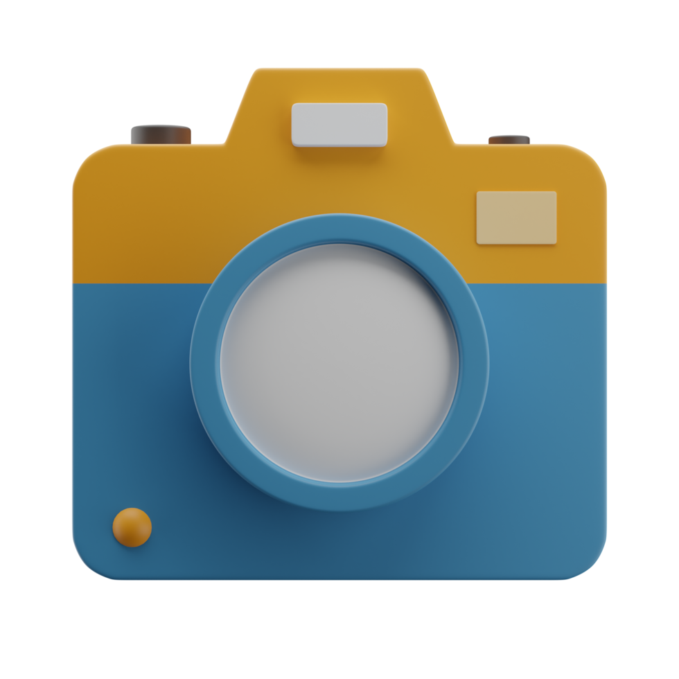 icône d'illustration de caméra 3d transparente png