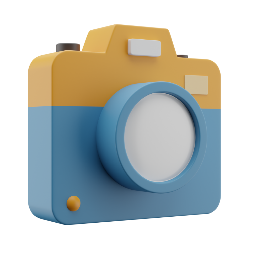 icono de ilustración de cámara 3d transparente png