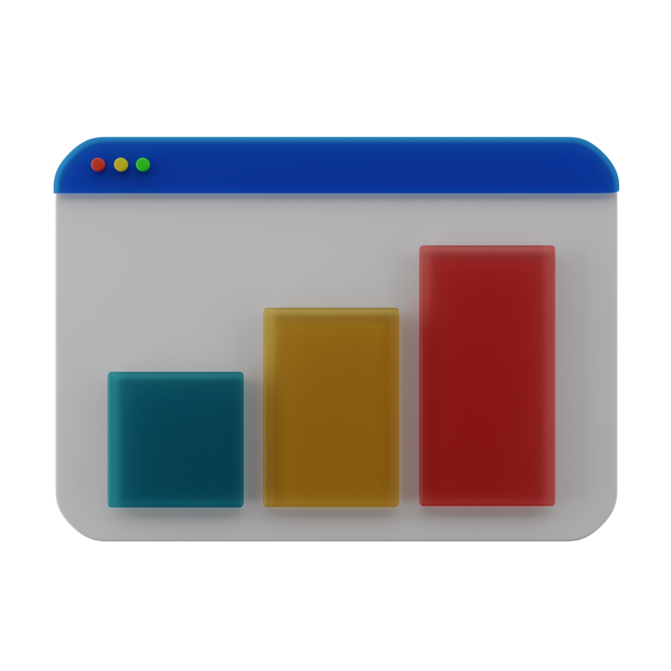 3D illustration dashboard tech icon png