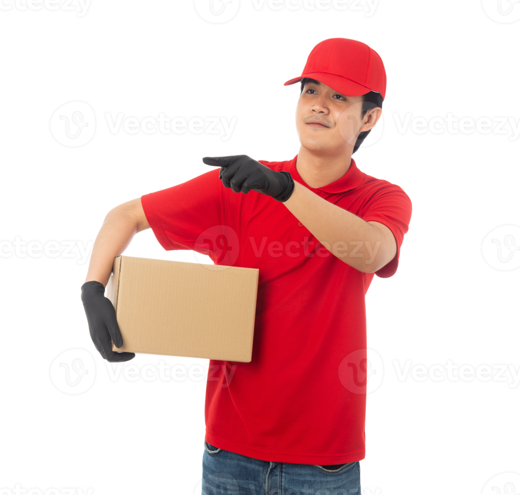 Asian delivery man, Png file