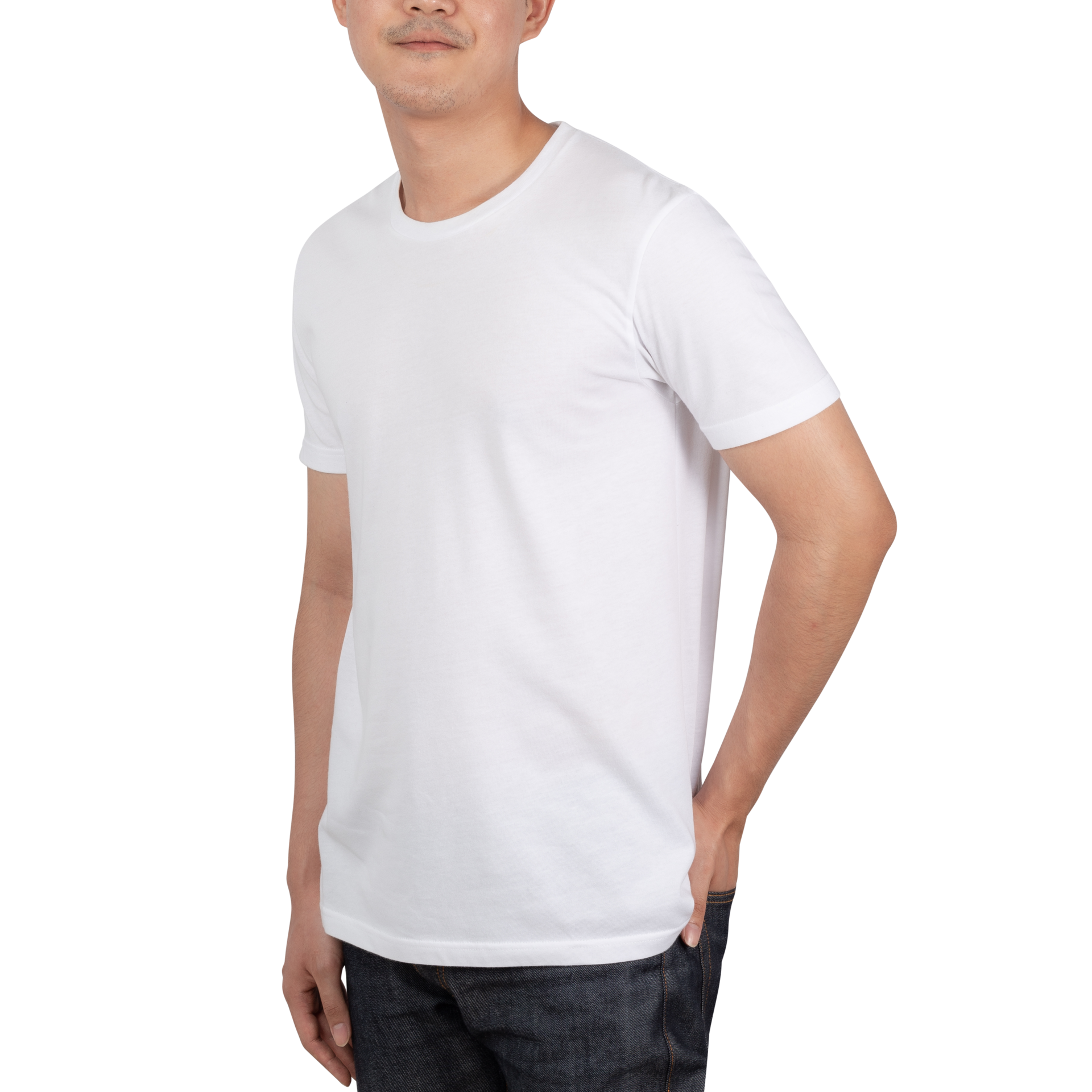 Young man in T shirt mockup, Template for your design 8470519 PNG