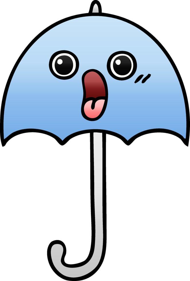 gradient shaded cartoon umbrella vector