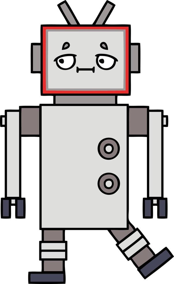 cute cartoon robot vector