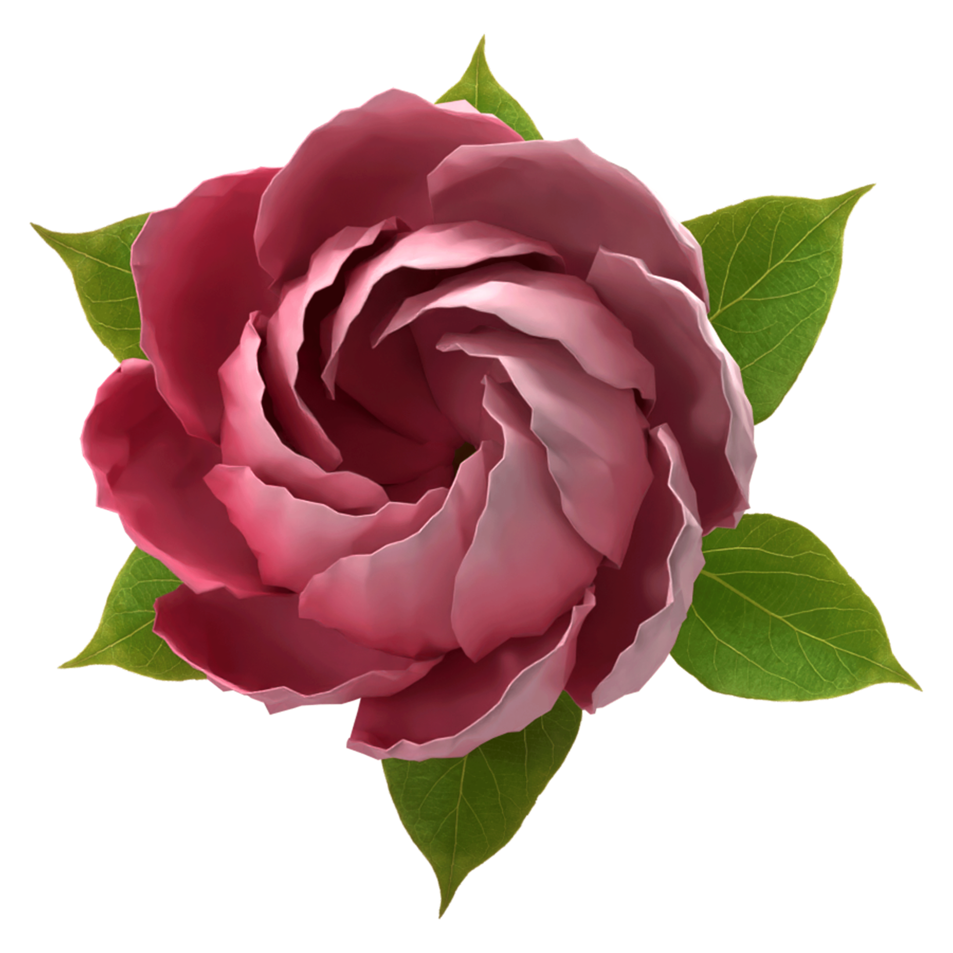 3D-Rosenblütenblatt mit Blättern 8470750 PNG