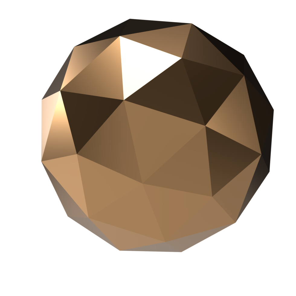 elemento de ouro metálico primitivo de esfera de cubo de forma geométrica básica 3d para coleção de conjuntos de renderização tridimensional de decoração png