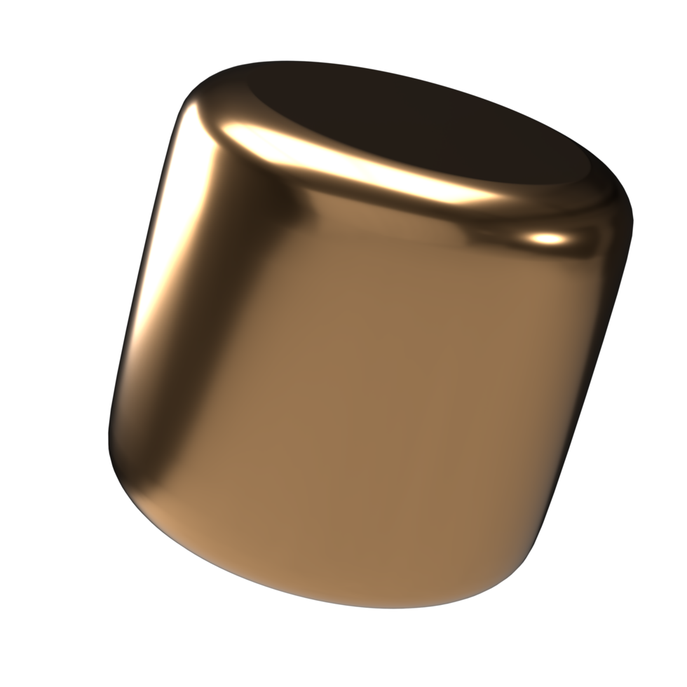 elemento de ouro metálico primitivo de esfera de cubo de forma geométrica básica 3d para coleção de conjuntos de renderização tridimensional de decoração png