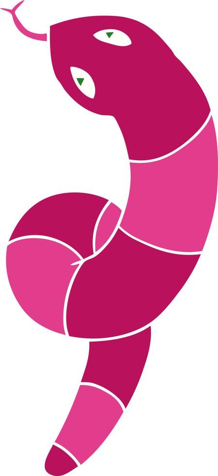 cartoon of a long snake vector